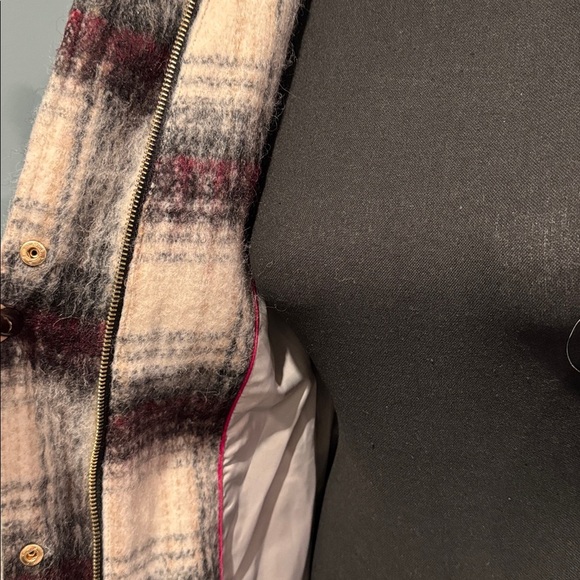 Vince Camuto Chain Belted Plaid Wool Maxi Coat Size XS - Picture 9 of 13